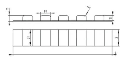 Chain-Type Oil Duct Spacers technical drawing