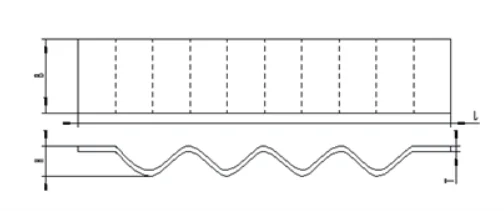 Corrugated Pressboard technical drawing