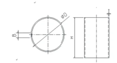 Transformer Insulation Cylinders technical drawing